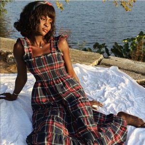 Hill House Home Ellie Nap Dress Navy Tartan